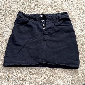 Black jean skirt